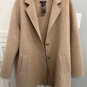 Eileen Fisher Doubleface Wool Cloud Blazer Soft Coat Large NWOT